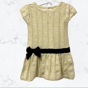 Shimmer Sweater Dress with Bow